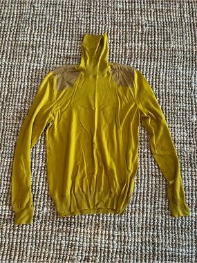 Slim Turtleneck Sweater in Mustard Yellow